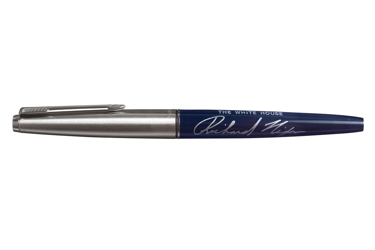 One of the pens used to sign the National Cancer Act