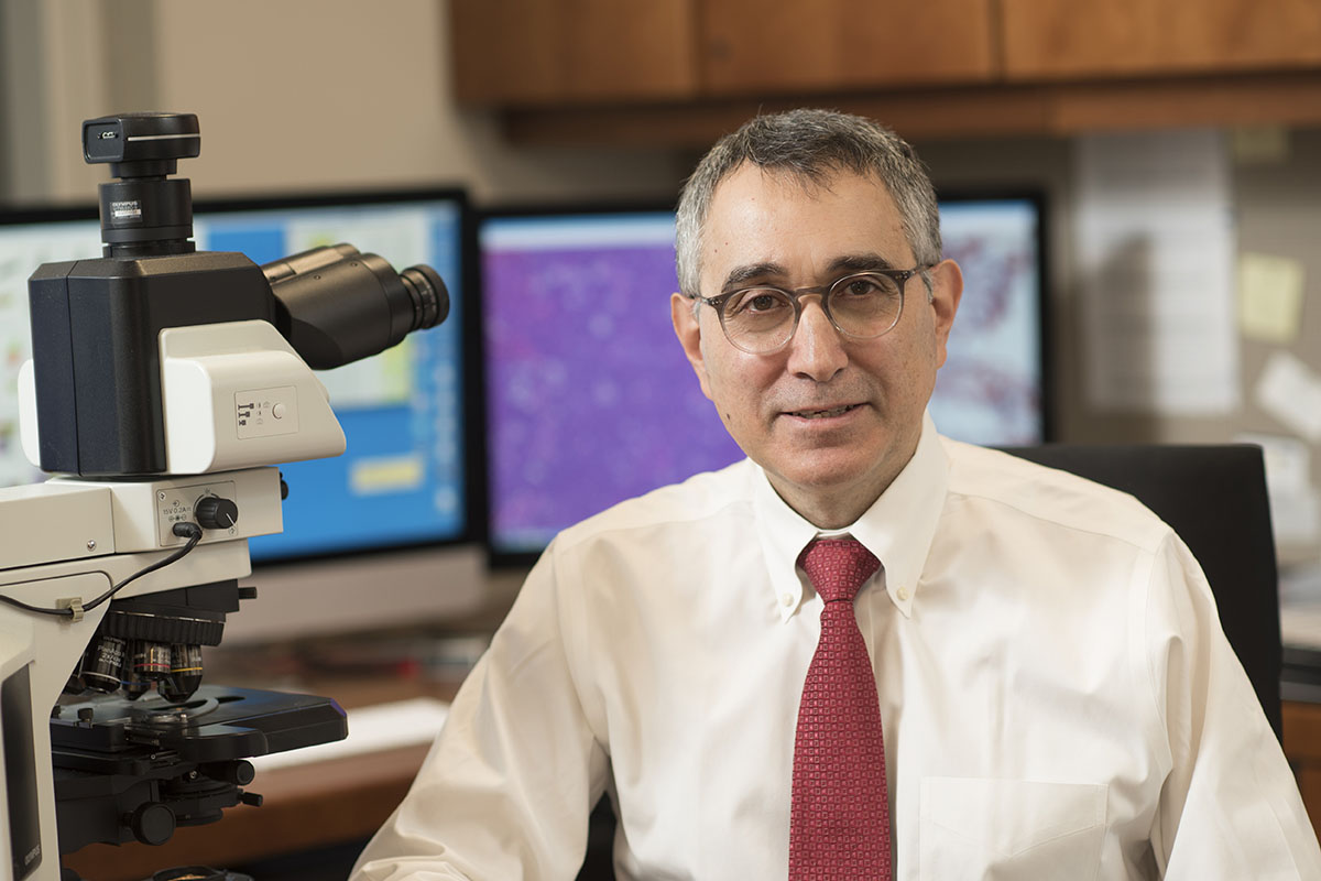 MSK pathologists — including Ahmet Dogan — review thousands of samples each year and generate more than 170,000 diagnostic reports.
