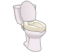 Figure 2.&nbsp;Raised toilet seat with lock