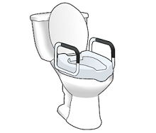 Figure 3.&nbsp;Raised toilet seat with arms