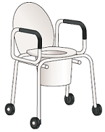 图 6.滚轮式座椅式便桶