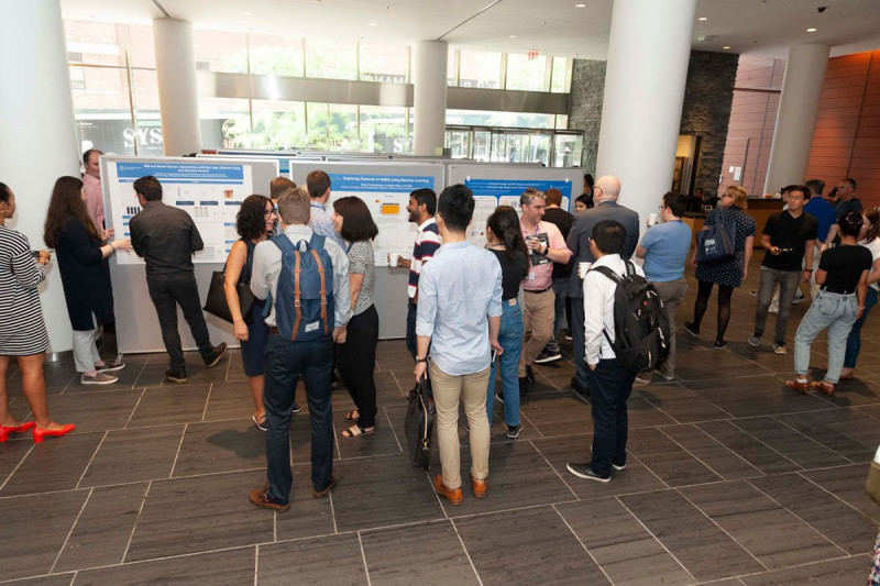 MSK staff, lab members, students’ family & friends attend the Summer Student Poster Session