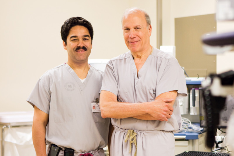Hans Gerdes (left) and Robert Kurtz will use the most modern endoscopic technology available to do collaborative procedures with their surgical and radiology colleagues.