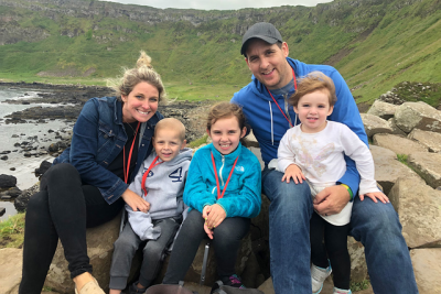 The Glackin family poses for a photo in Ireland