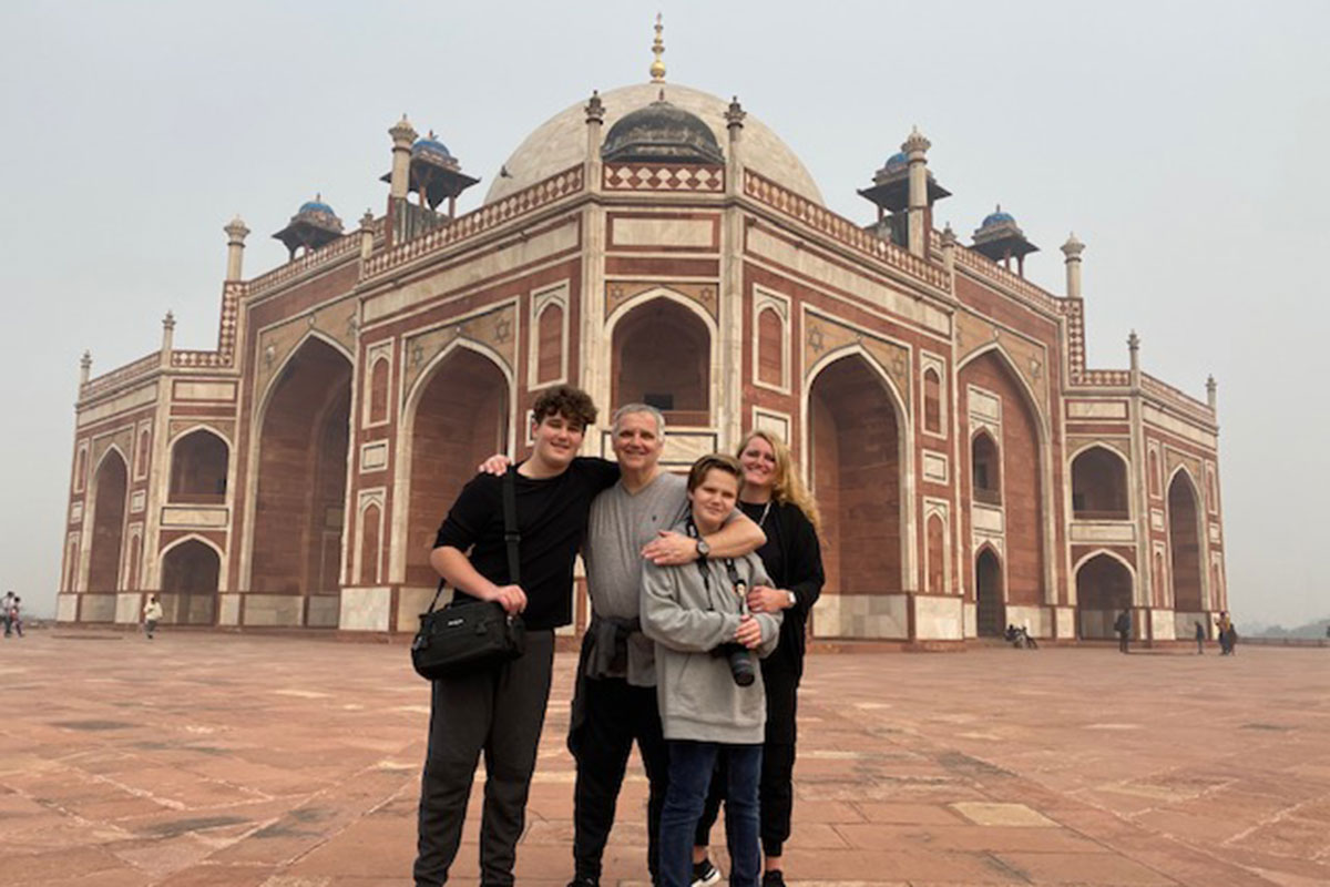 Taylor family photographed in India